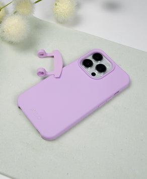 Lila Handyhülle mit Ösen