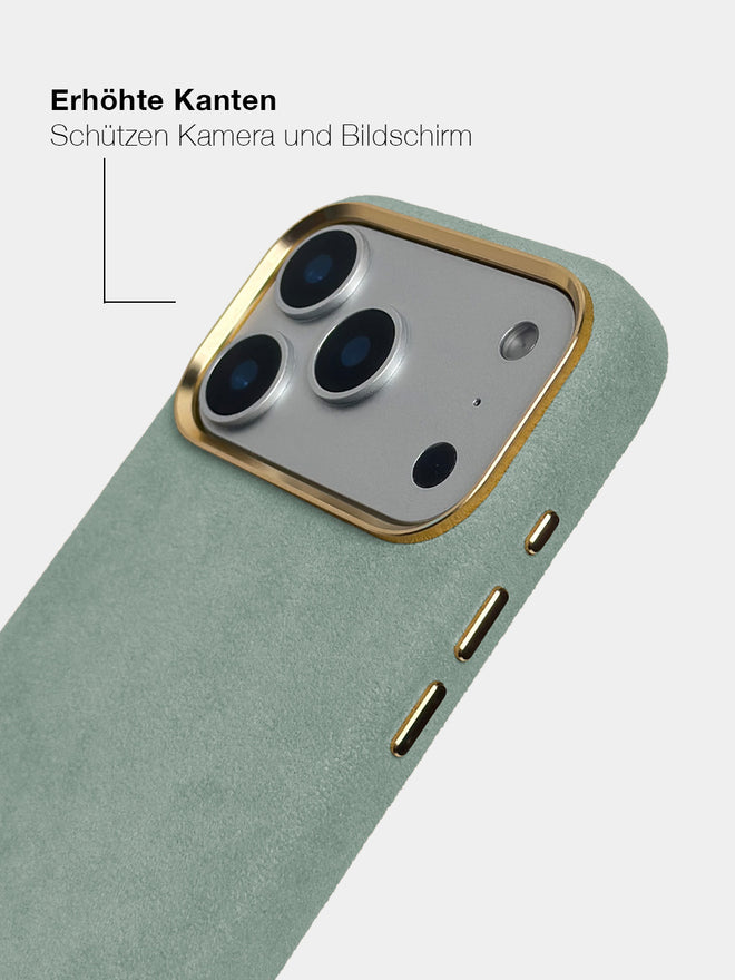 Lime Alcantara (Gold) - MagSafe Handyhülle IPhone 17 Pro