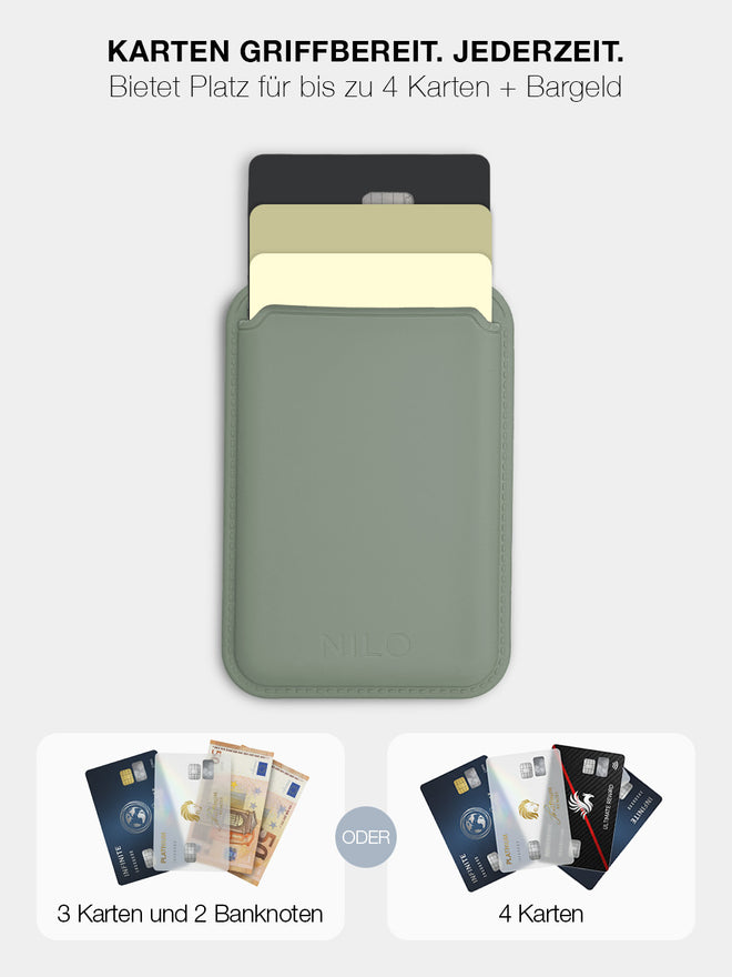 Lake Green MagSafe Wallet - Silicone Kartenhalter