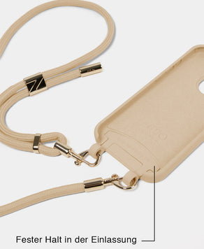 Nude, Beige Handyhülle mit Handykette