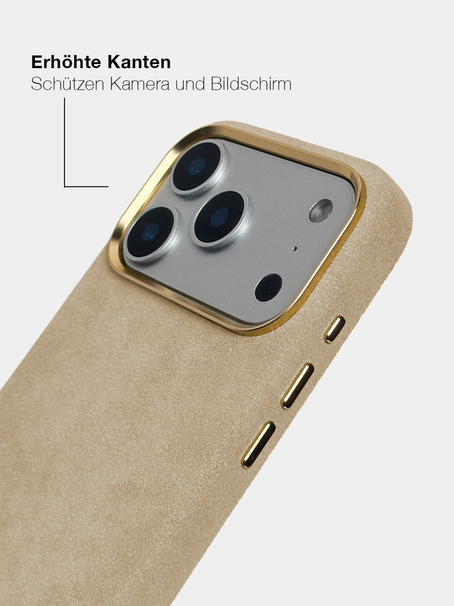 Nude Alcantara (Gold) - MagSafe Handyhülle IPhone 17 Pro Max