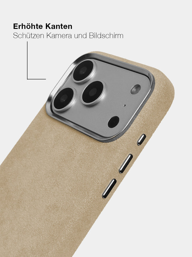 Nude Alcantara (Silber) - MagSafe Handyhülle IPhone 17 Pro Max