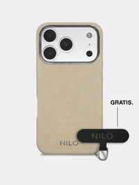 Nude Alcantara (Silber) - MagSafe Handyhülle IPhone 17 Pro