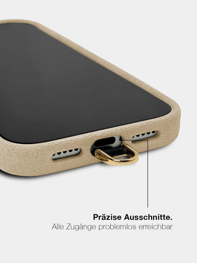 Nude Alcantara (Gold) - MagSafe Handyhülle IPhone 17 Pro Max