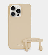 Beige Handyhülle - 2 in 1 Case zum umhängen