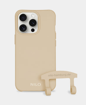 Beige Handyhülle - 2 in 1 Case zum umhängen
