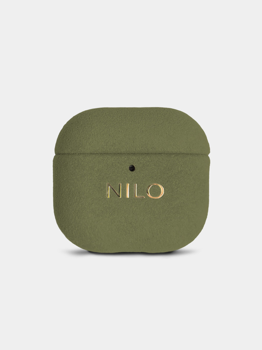 Olive AirPods 4 Case - Alcantara Hülle (2. Generation)