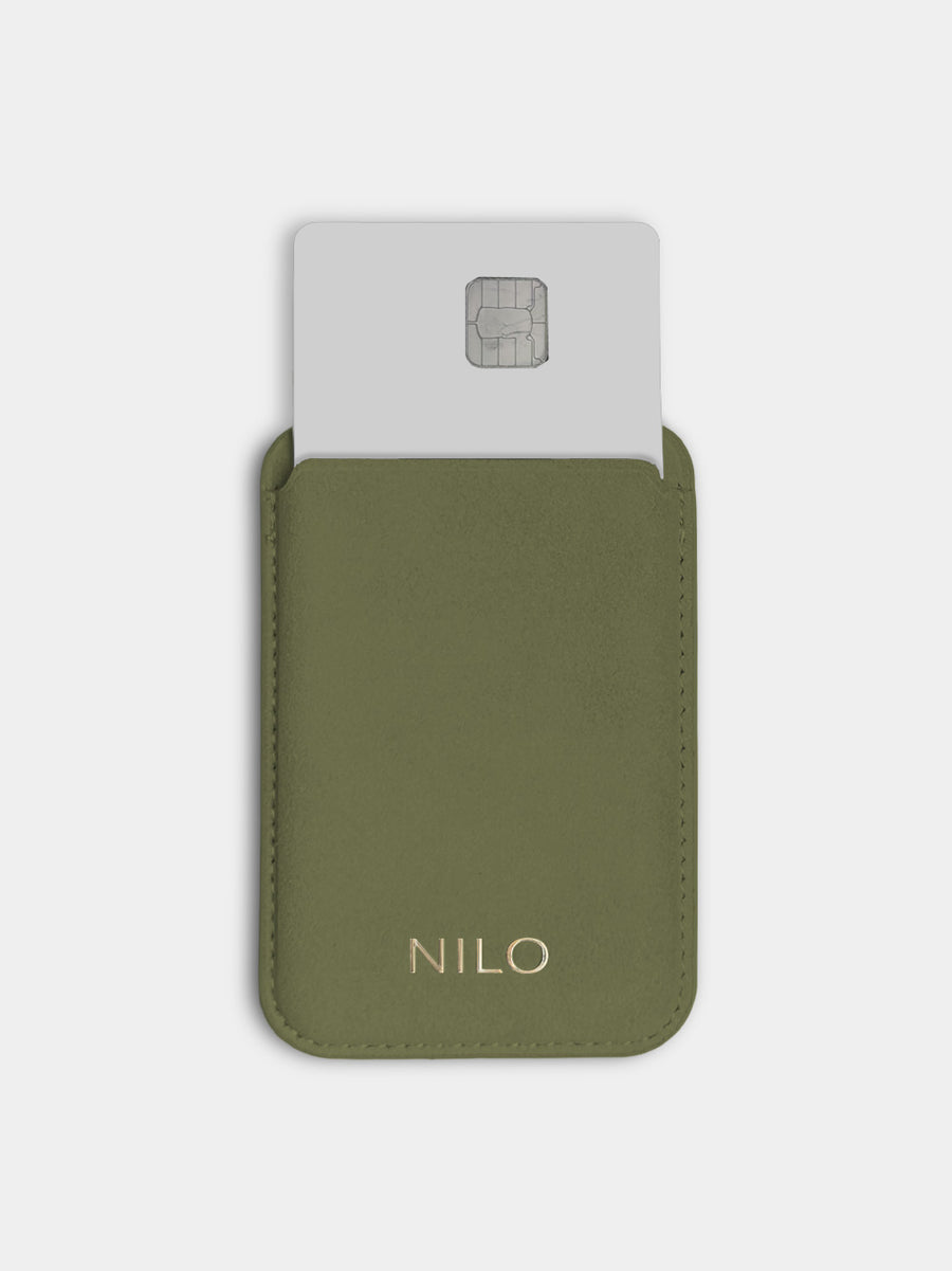 Olive MagSafe Wallet - Alcantara Kartenhalter