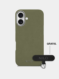 Olive Alcantara (Silber) - MagSafe Handyhülle IPhone 17