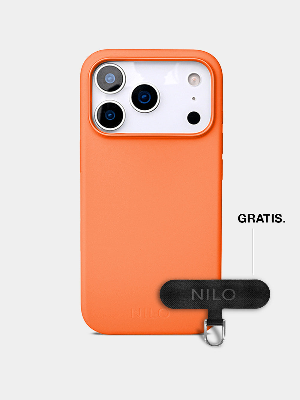 Orange Silicone - MagSafe Handyhülle IPhone 17 Pro (Silber)