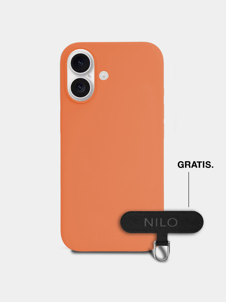 Orange Silicone - MagSafe Handyhülle IPhone 17 (Silber)