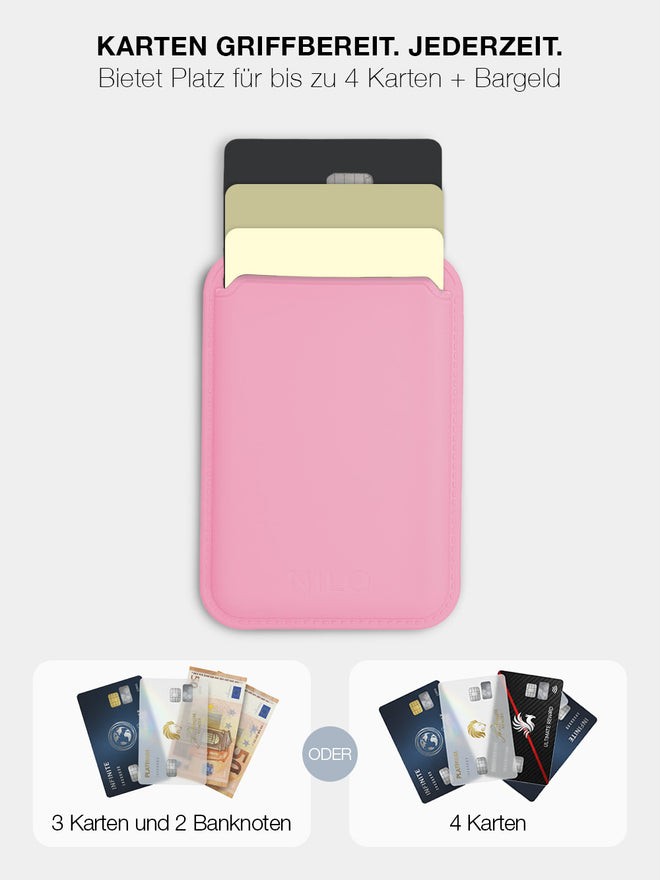 Pink MagSafe Wallet - Silicone Kartenhalter