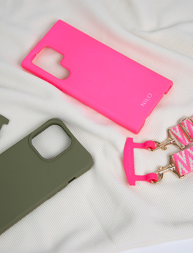 Pinke MagSafe Handyhülle mit Band