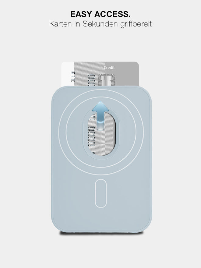 Sky Blue MagSafe Wallet - Silicone Kartenhalter