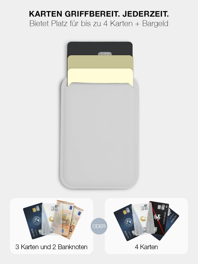 White MagSafe Wallet - Silicone Kartenhalter