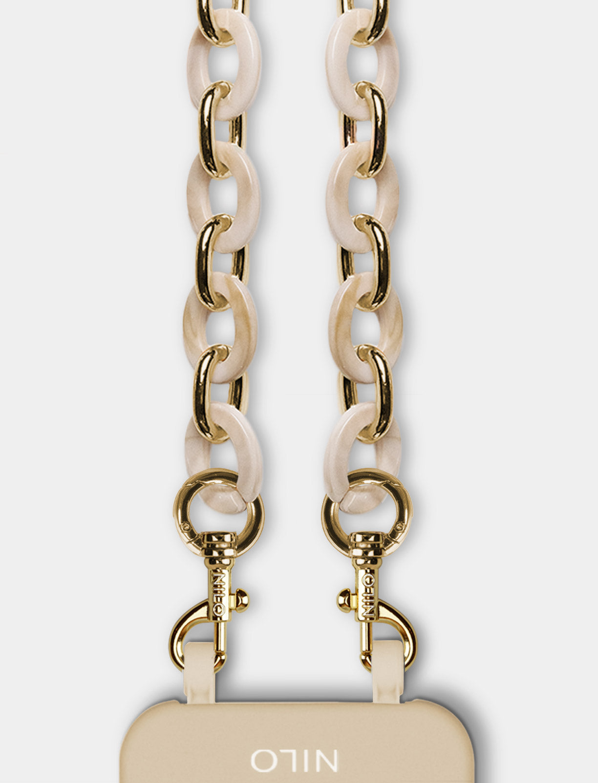 Beige Flora Handykette