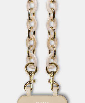 Beige Flora Handykette