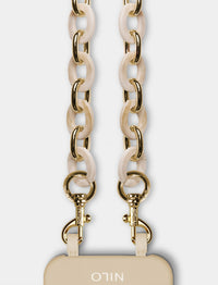 Beige Flora Handykette