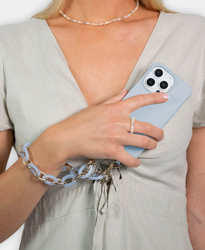 Flora Set - Blue (Hülle & Handykette)