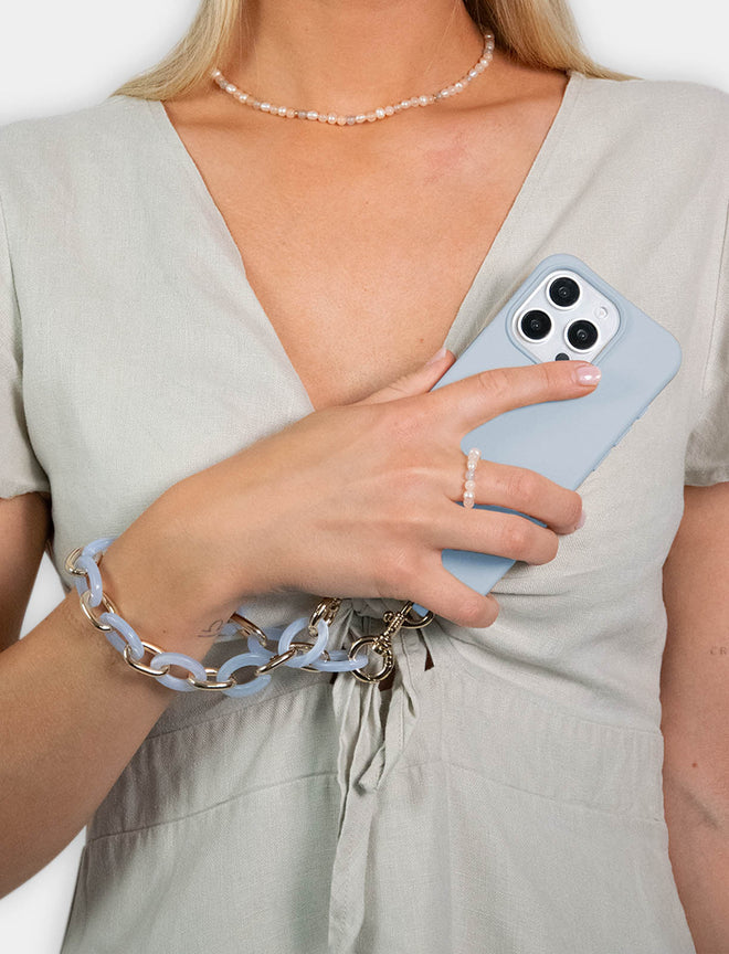 Flora Set - Blue (Hülle & Handykette)