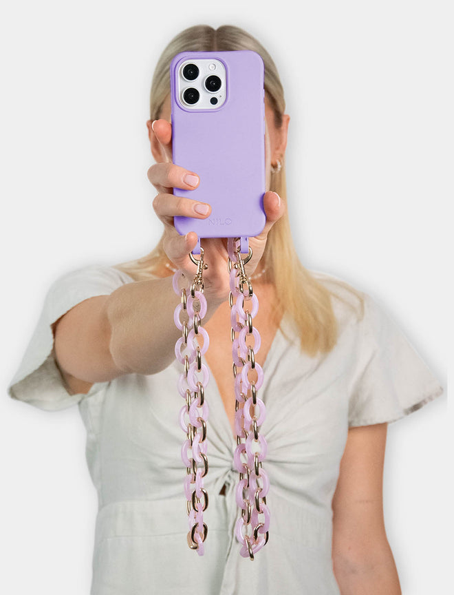 Flora Set - Lilac (Hülle & Handykette)