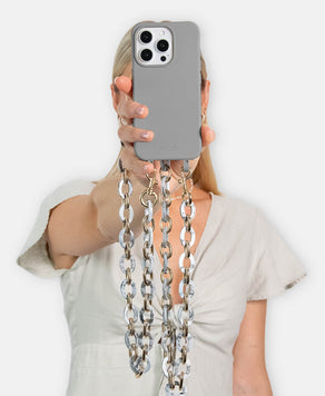 Flora Set - Grey (Hülle & Handykette)