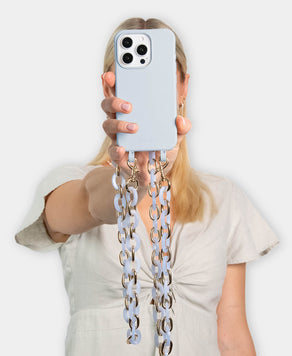 Flora Set - Blue (Hülle & Handykette)