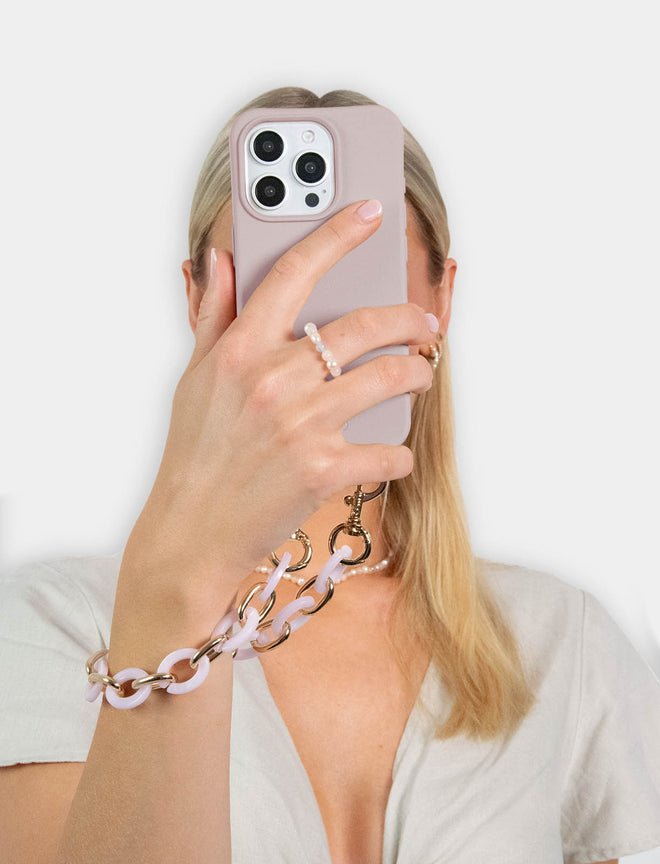 Flora Set - Rose (Hülle & Handykette)