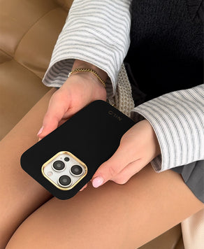 Black Alcantara (Gold) - MagSafe Handyhülle