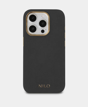 Gunmetal Alcantara (Gold) - MagSafe Handyhülle