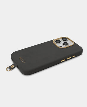 Gunmetal Alcantara (Gold) - MagSafe Handyhülle