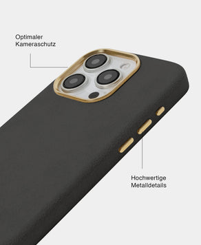 Gunmetal Alcantara (Gold) - MagSafe Handyhülle
