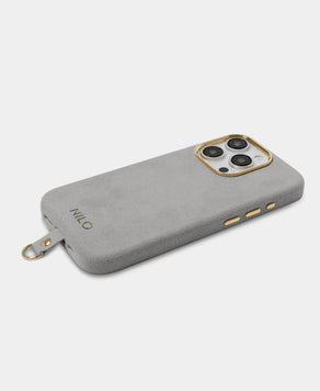 Light Grey Alcantara (Gold) - MagSafe Handyhülle