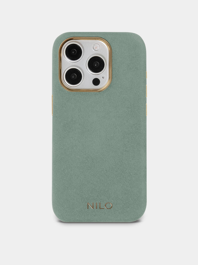 Lime Alcantara (Gold) - MagSafe Handyhülle