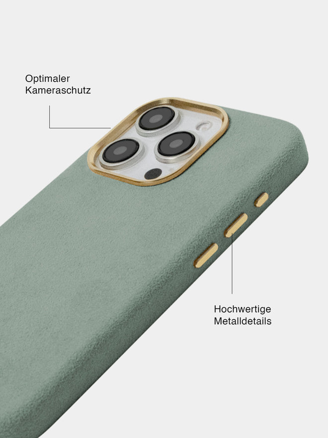 Lime Alcantara (Gold) - MagSafe Handyhülle