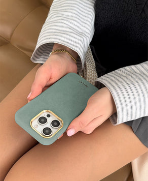 Lime Alcantara (Gold) - MagSafe Handyhülle