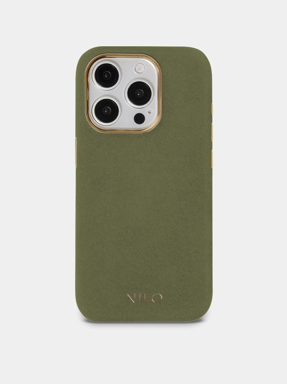 Olive Alcantara (Gold) - MagSafe Handyhülle