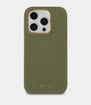 Olive Alcantara (Gold) - MagSafe Handyhülle