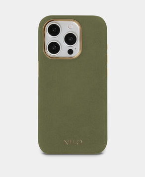 Olive Alcantara (Gold) - MagSafe Handyhülle