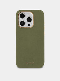 Olive Alcantara (Gold) - MagSafe Handyhülle