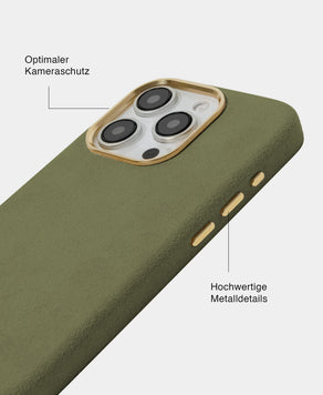 Olive Alcantara (Gold) - MagSafe Handyhülle