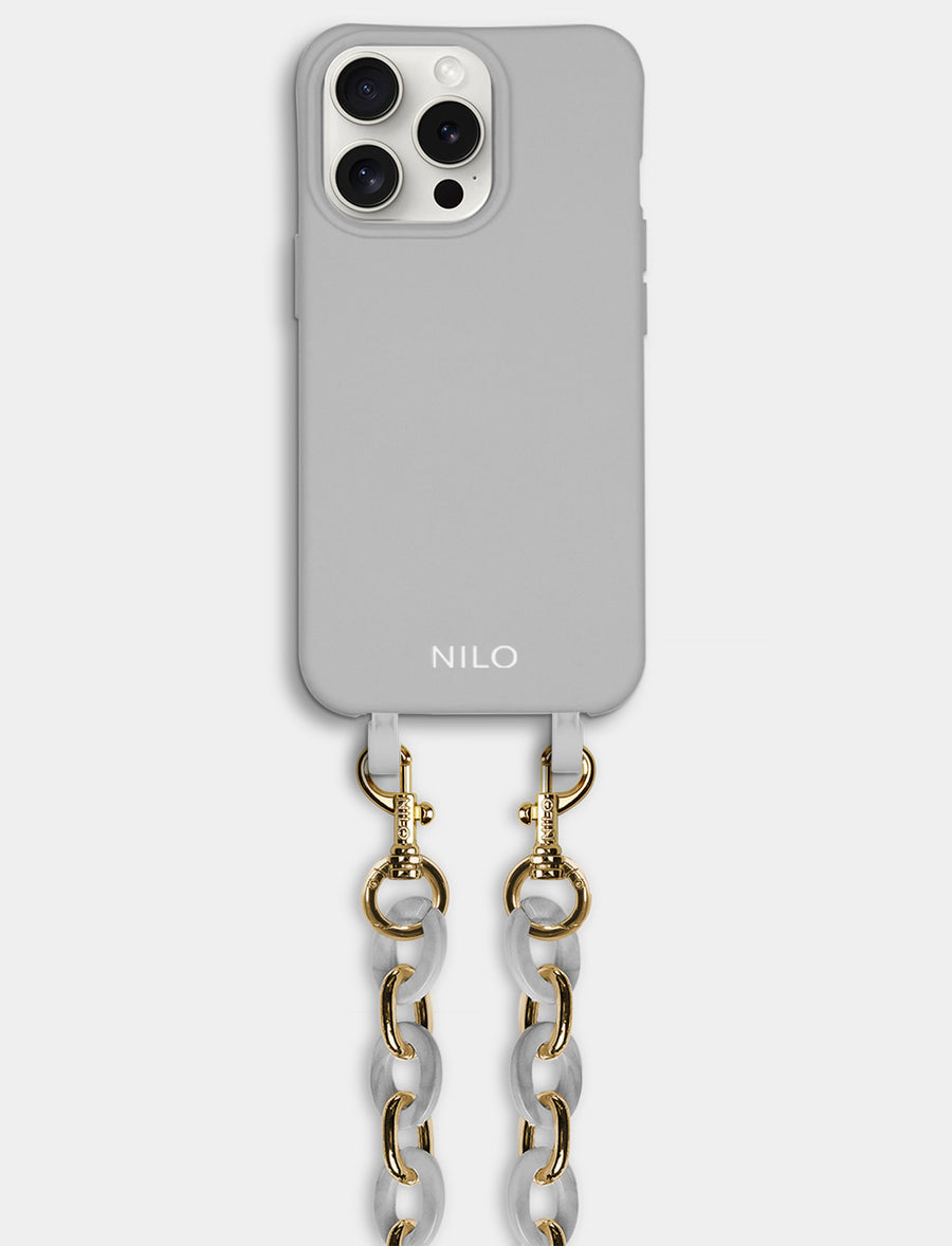 Flora Set - Grey (Hülle & Handykette)