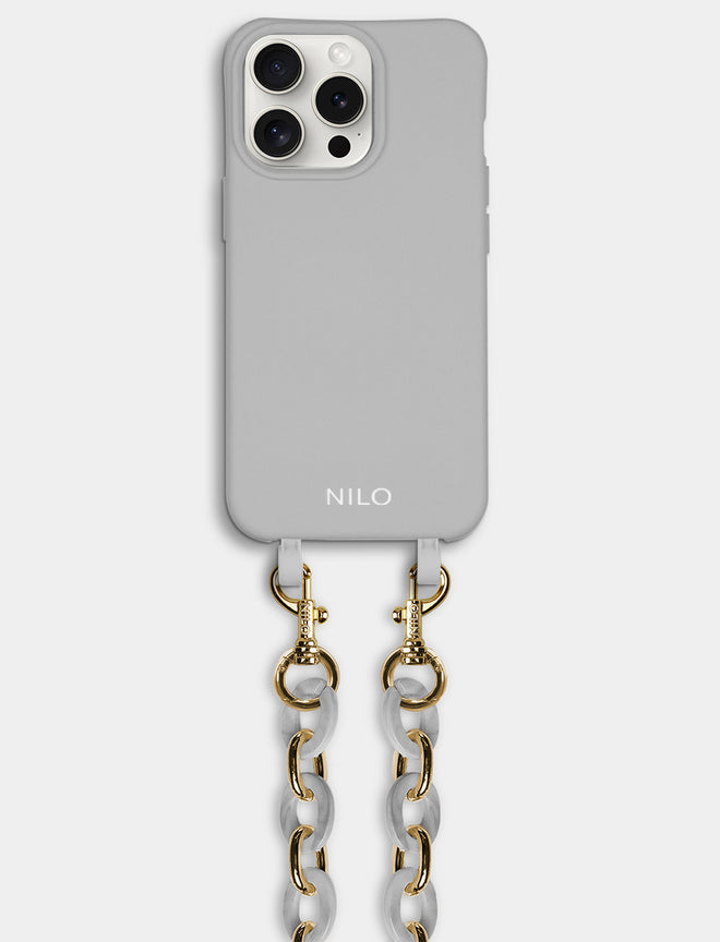 Flora Set - Grey (Hülle & Handykette)