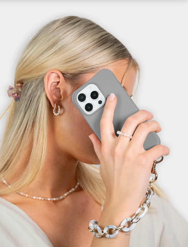 Flora Set - Grey (Hülle & Handykette)