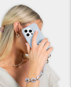 Flora Set - Blue (Hülle & Handykette)