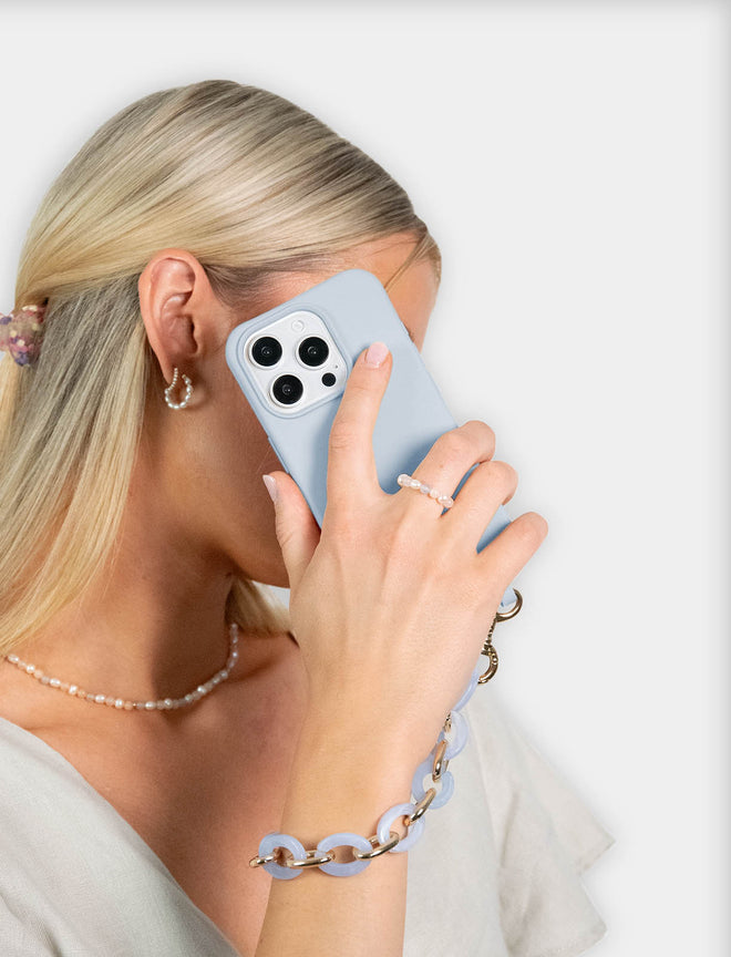 Flora Set - Blue (Hülle & Handykette)