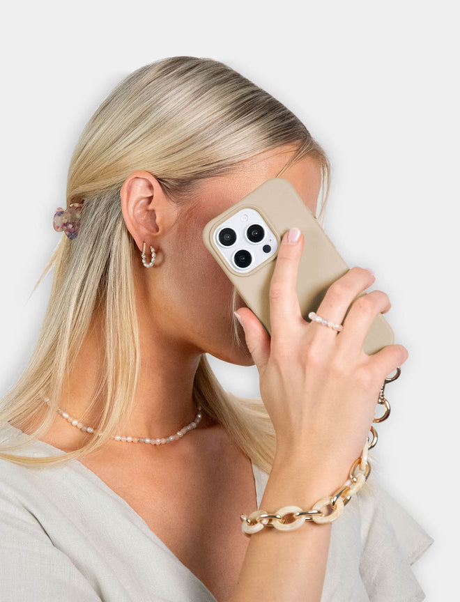 Flora Set - Nude (Hülle & Handykette)