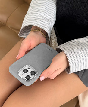 Light Grey Alcantara (Silber) - MagSafe Handyhülle