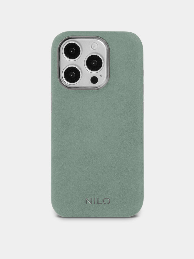 Lime Alcantara (Silber) - MagSafe Handyhülle