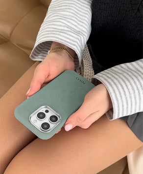 Lime Alcantara (Silber) - MagSafe Handyhülle